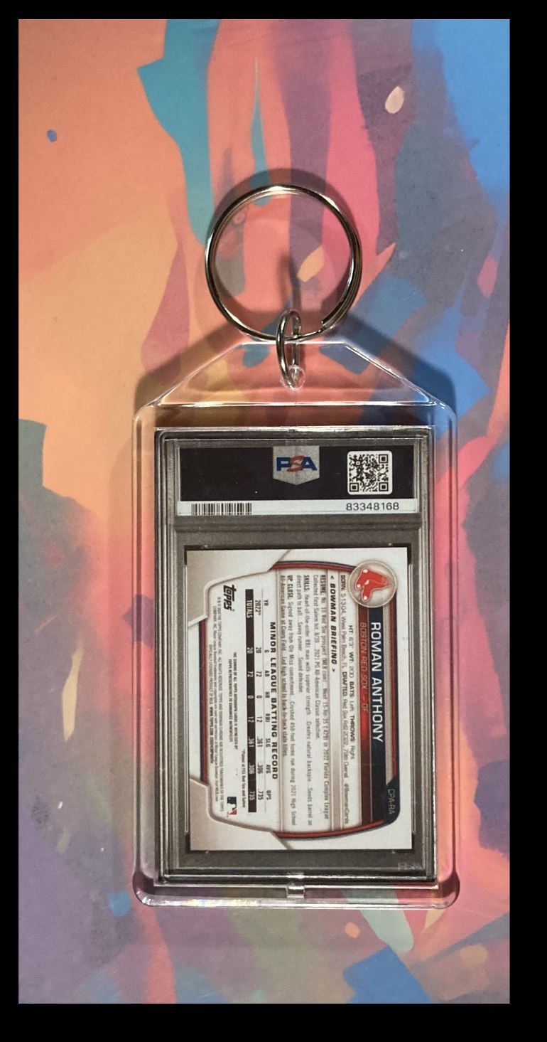 3071 Roman Anthony 2023 Bowman Chrome Prospect Gold Auto Keychain