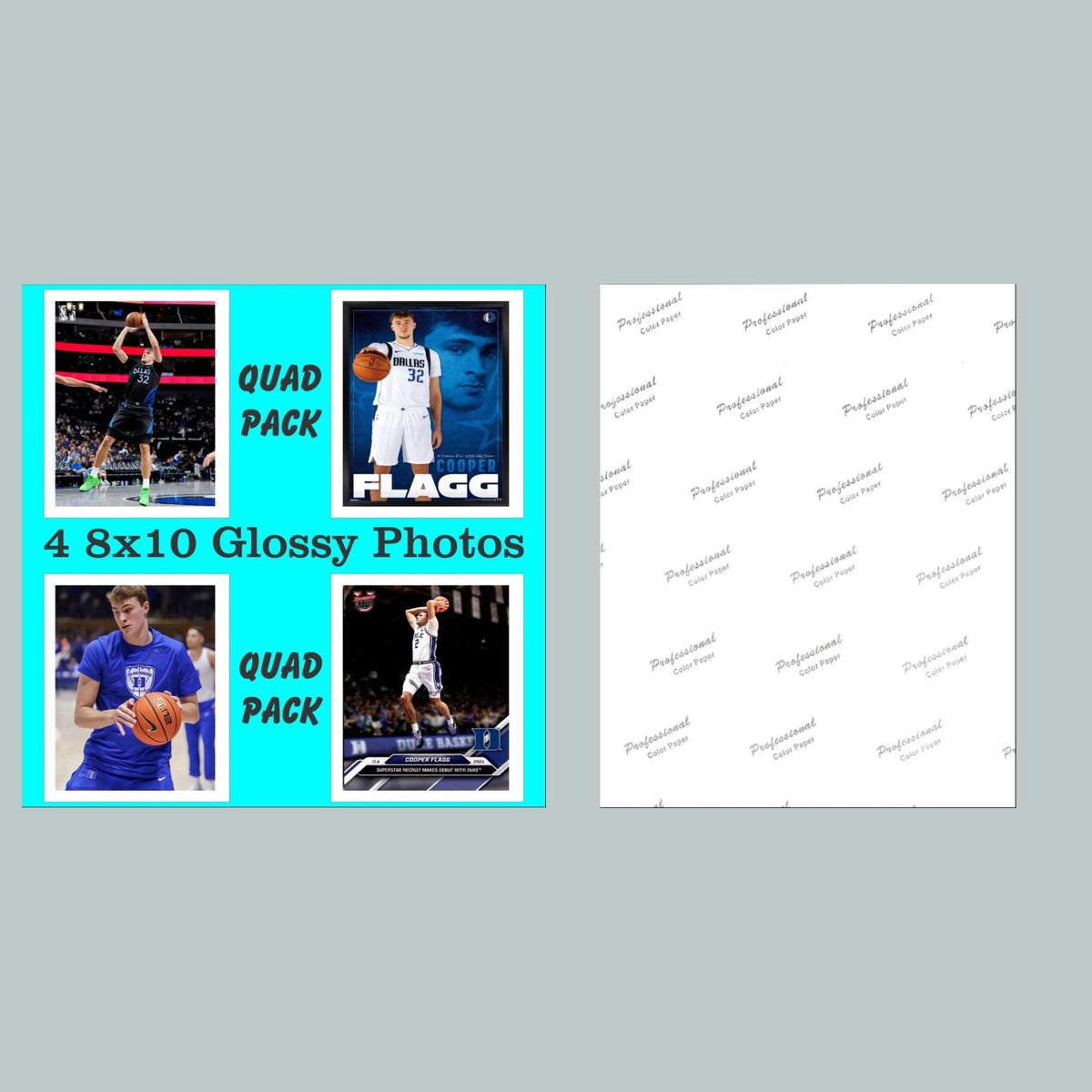 1065B-8X10 Cooper Flagg - Quad Pack-3 - 4 Different 8x10 Glossy Photos BKL