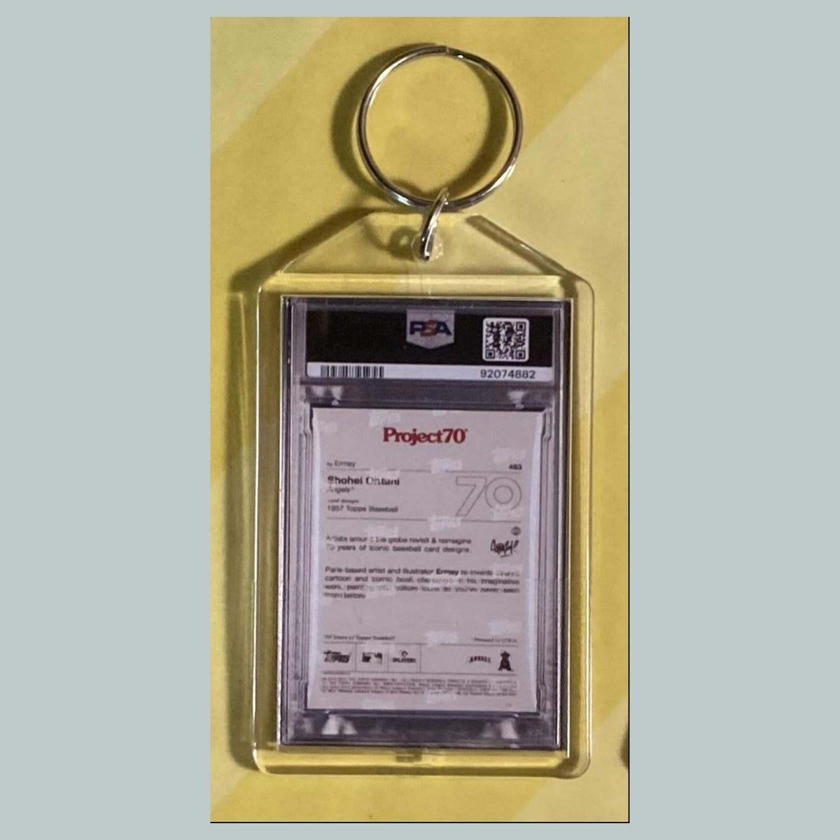 3782 Shohei Ohtani 2021 Topps Project 70 Super Shohei Custom Hand Made Keychain