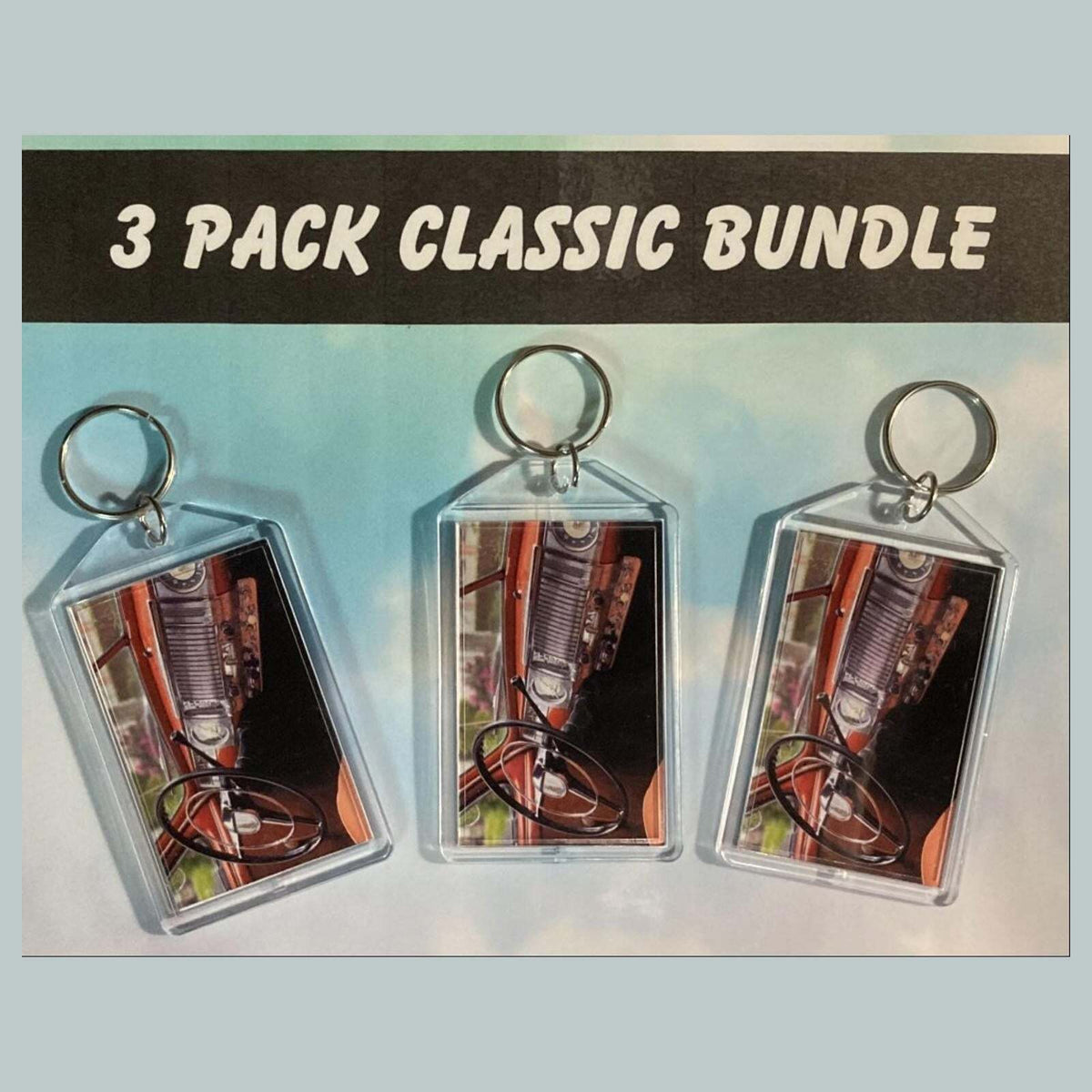 3566B Threefer Bundle 1946 Dodge D24 Club Coupe Acrylic Keychain | Vintage