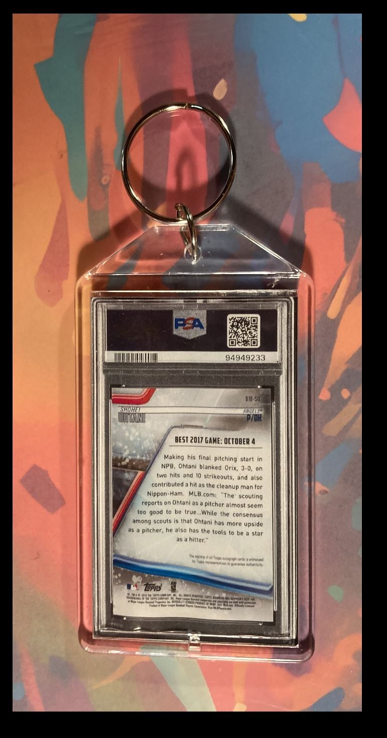 3025 Shohei Ohtani 2018 Bowman's Best Auto  Custom Keychain-Great Gift