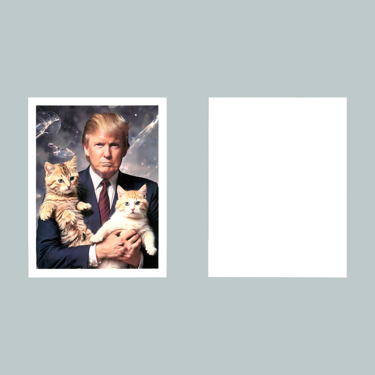 0202 P -8X10 Trump Holding 2 Cats Glossy Photo Fast-Secure Shipping MS