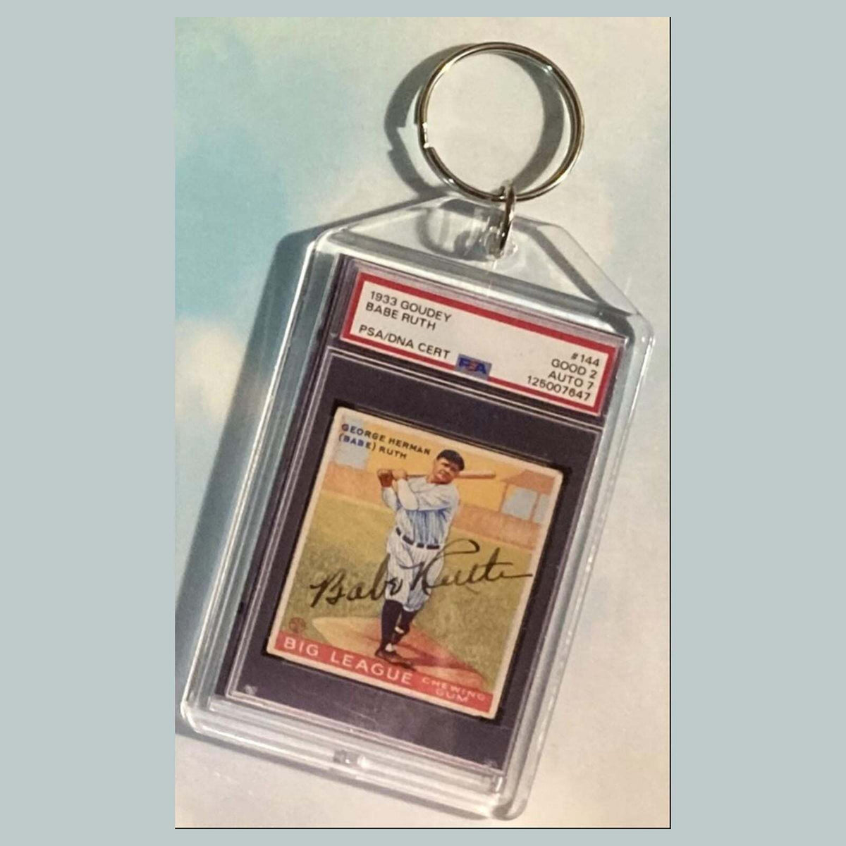 3647 Babe Ruth 1933 Goudey Auto Custom Hand Made Keychain