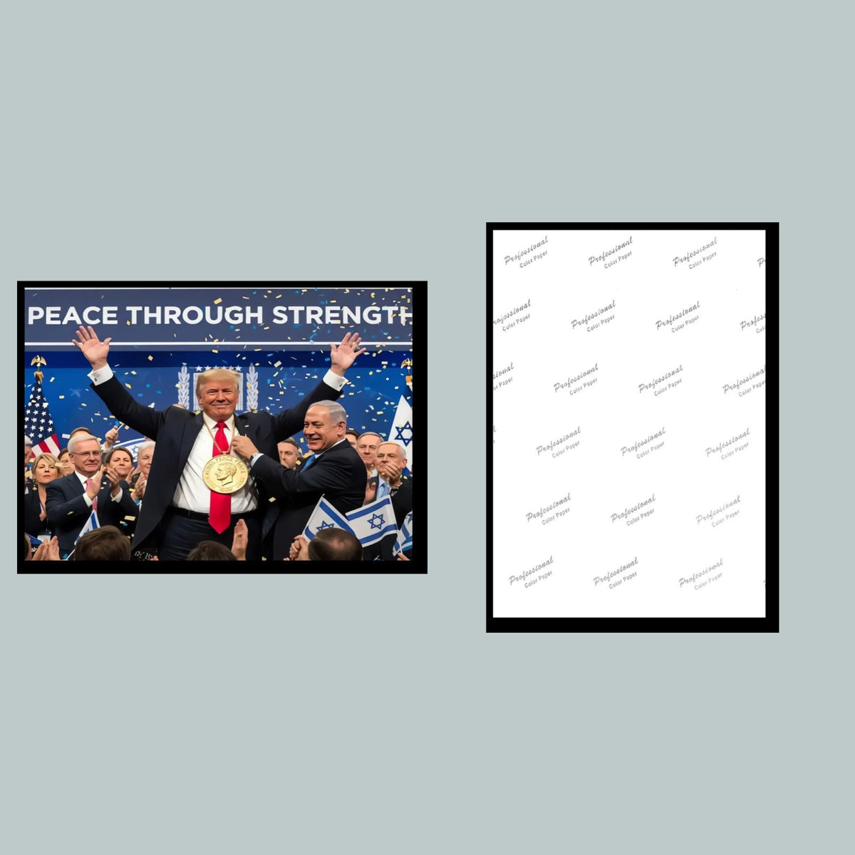 0744 P -8X10 Trump Nobel Peace Prize Glossy Photo Fast Shipping MS