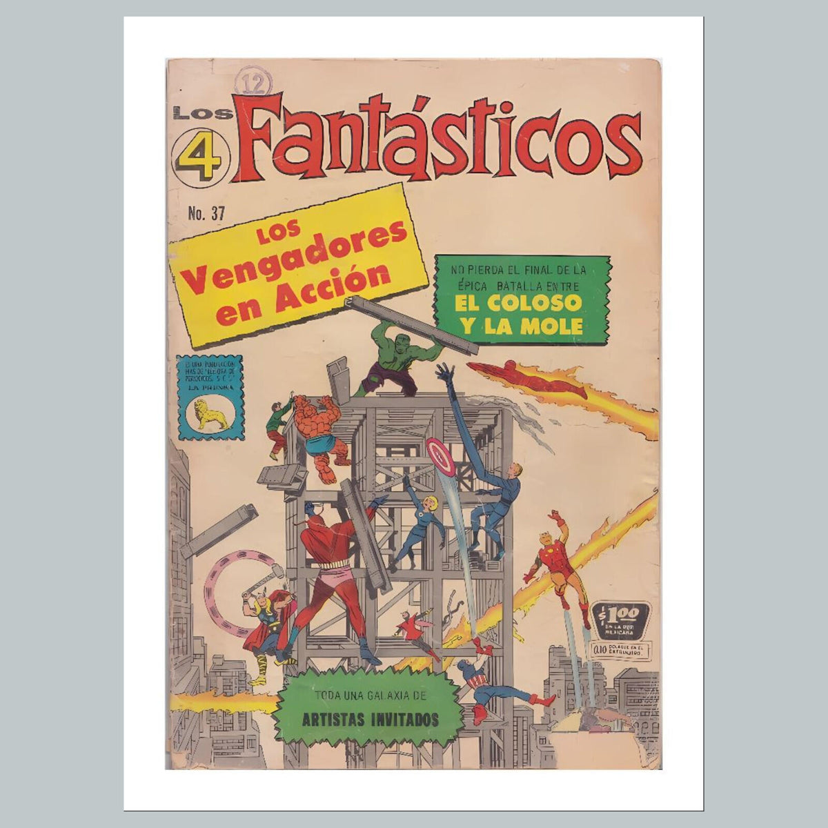 1992 Fantastiscos Four 8x10 Glossy Photo Comic Book Cover Fast-Secure Shipping