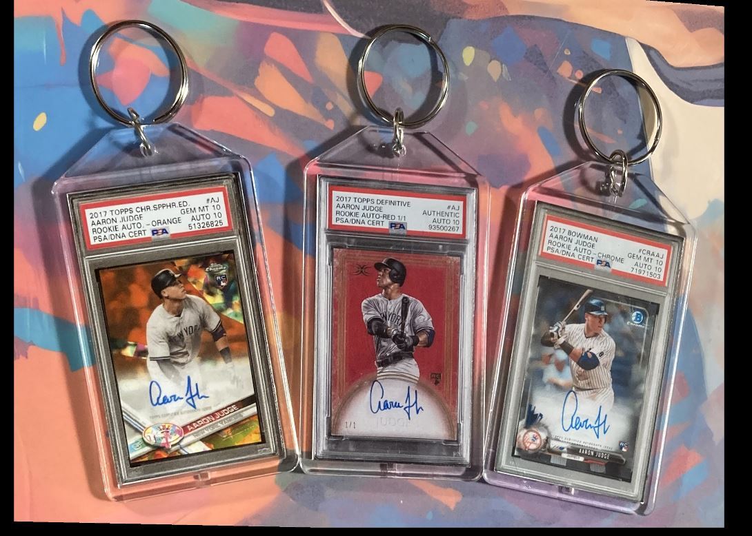 3132 Aaron Judge 3 Pack Bundle 3 Different Custom Novelty Keychains- Great Gift