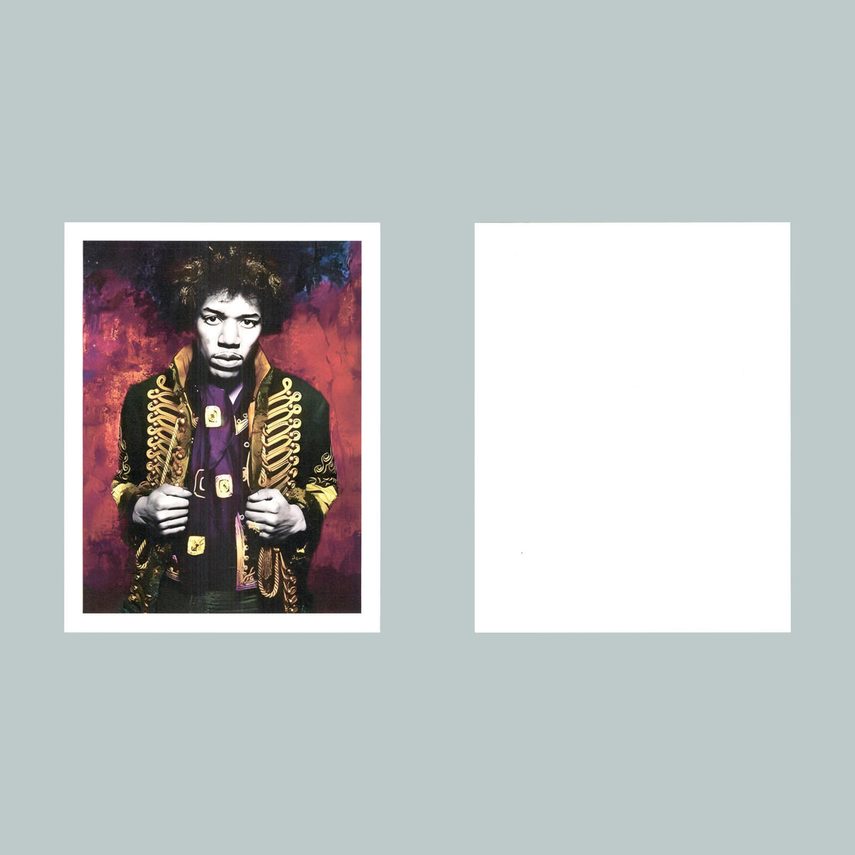 0127 P -8X10 Jimi Hendrix Red Background Glossy Photo Fast Shipping