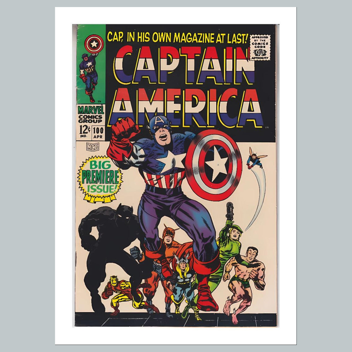 1940 Captain America 8x10 Glossy Photo Comic Book Cover Fast-Secure Shipping