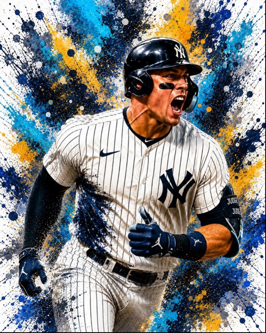 3854 Aaron  Judge 8x10 Premium Print | Color-Bomb | No Text Clean