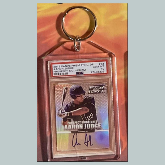 3592 Aaron Judge 2013 Panini Prizm Draft Picks Auto Custom Made Keychain