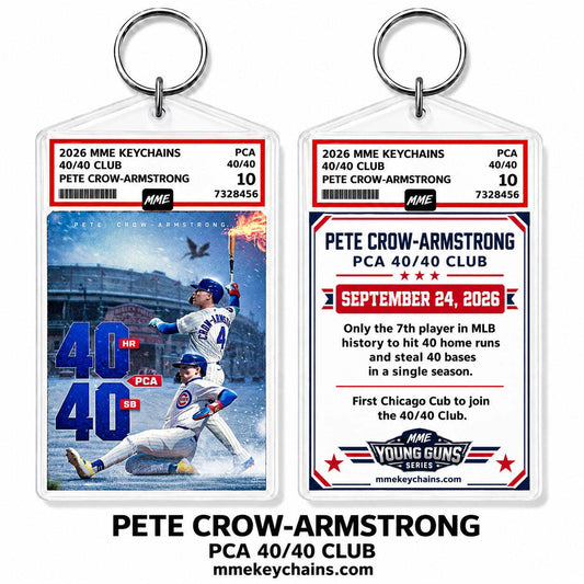 4920 Pete Crow-Armstrong PCA 40/40 Club Keychain – Home Runs and Steals