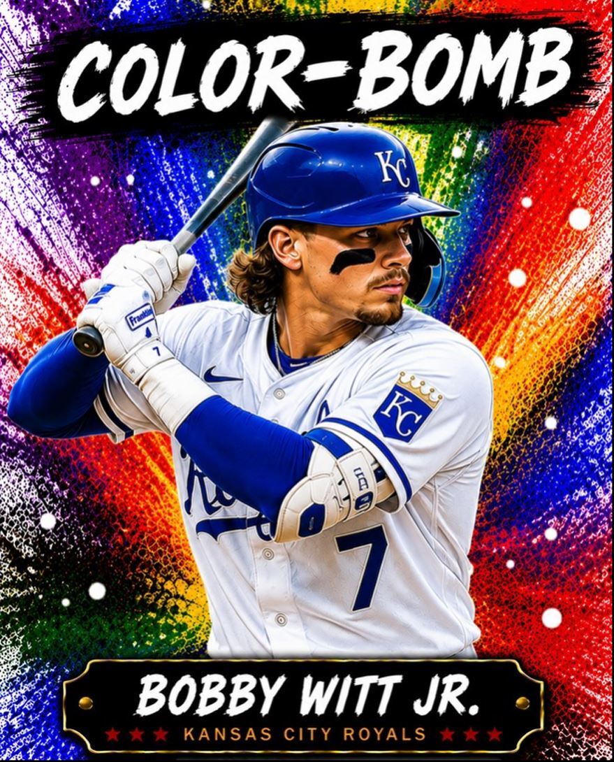 3868 Bobby Witt Jr. 8x10 Premium Print | Color-Bomb | With Text