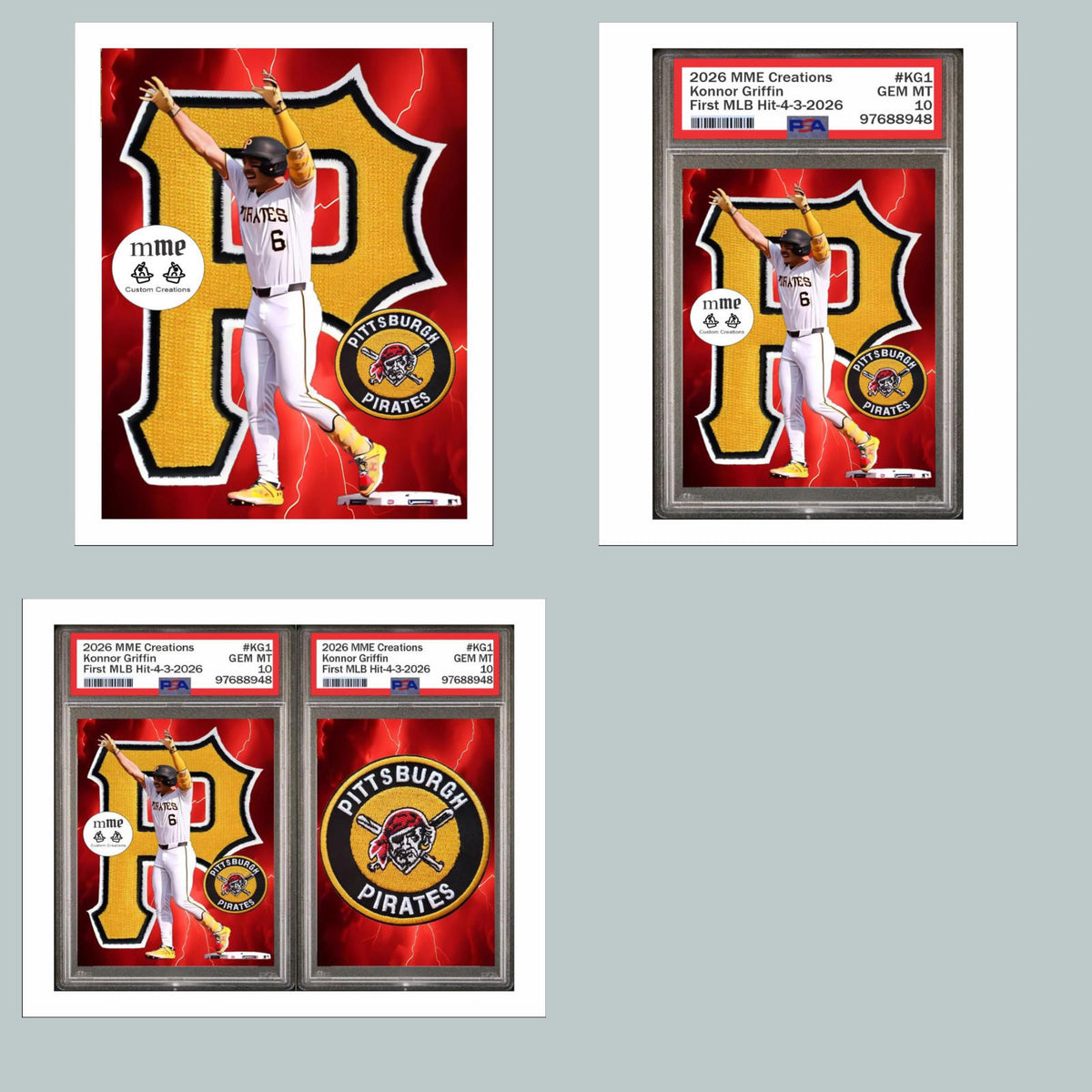 1560 Threefer Bundle 8x10 Glossy Photos Konnor Griffin Fast Secure Shipping BBL