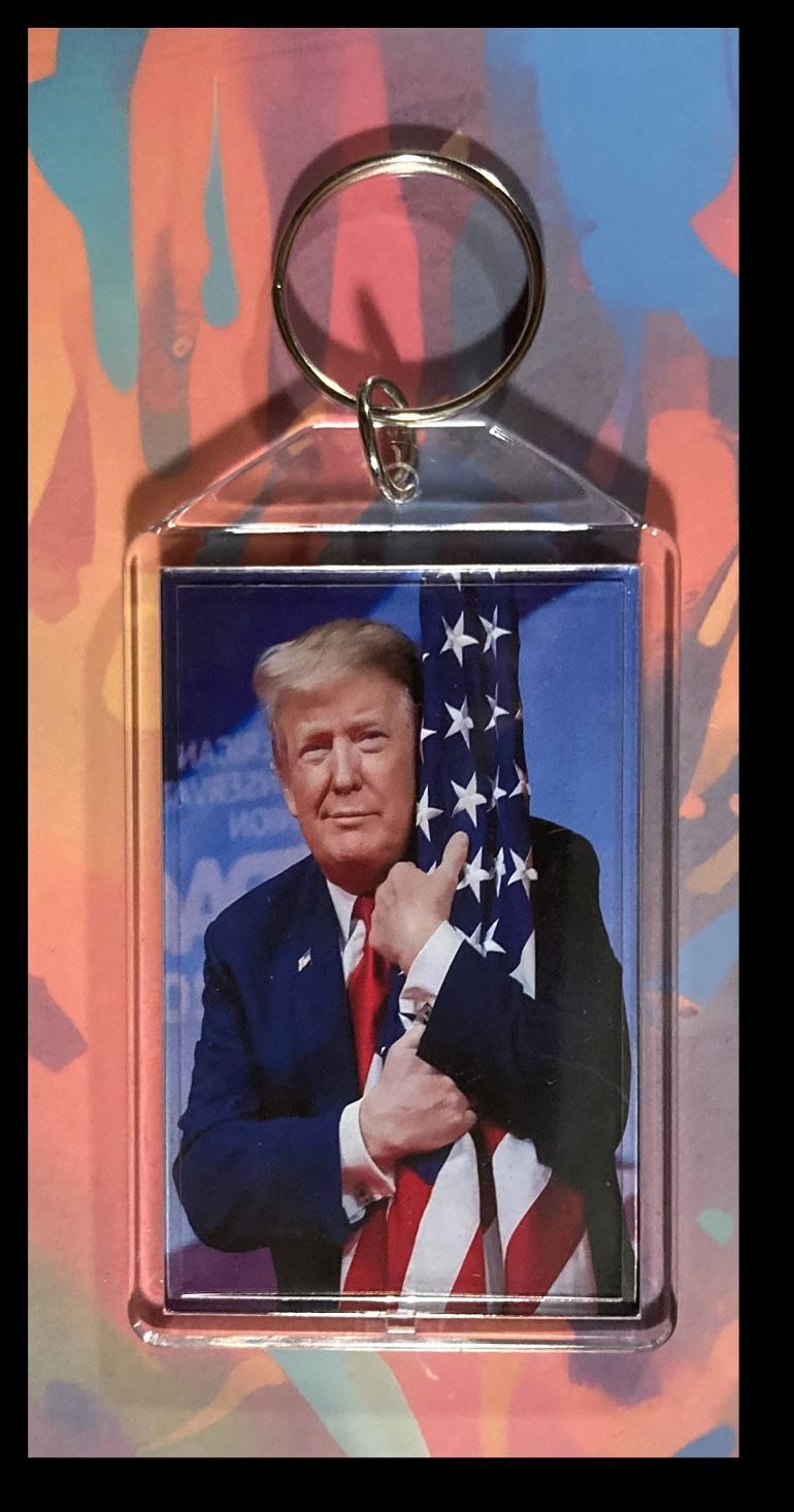 3285 Trump Flag Custom Hand Made Keychain-Makes A Great Gift