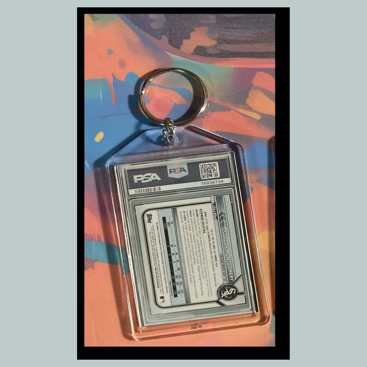 3507 Colson Montgomery 2022 Chrome SuperFractor Auto Custom Hand Made Keychain