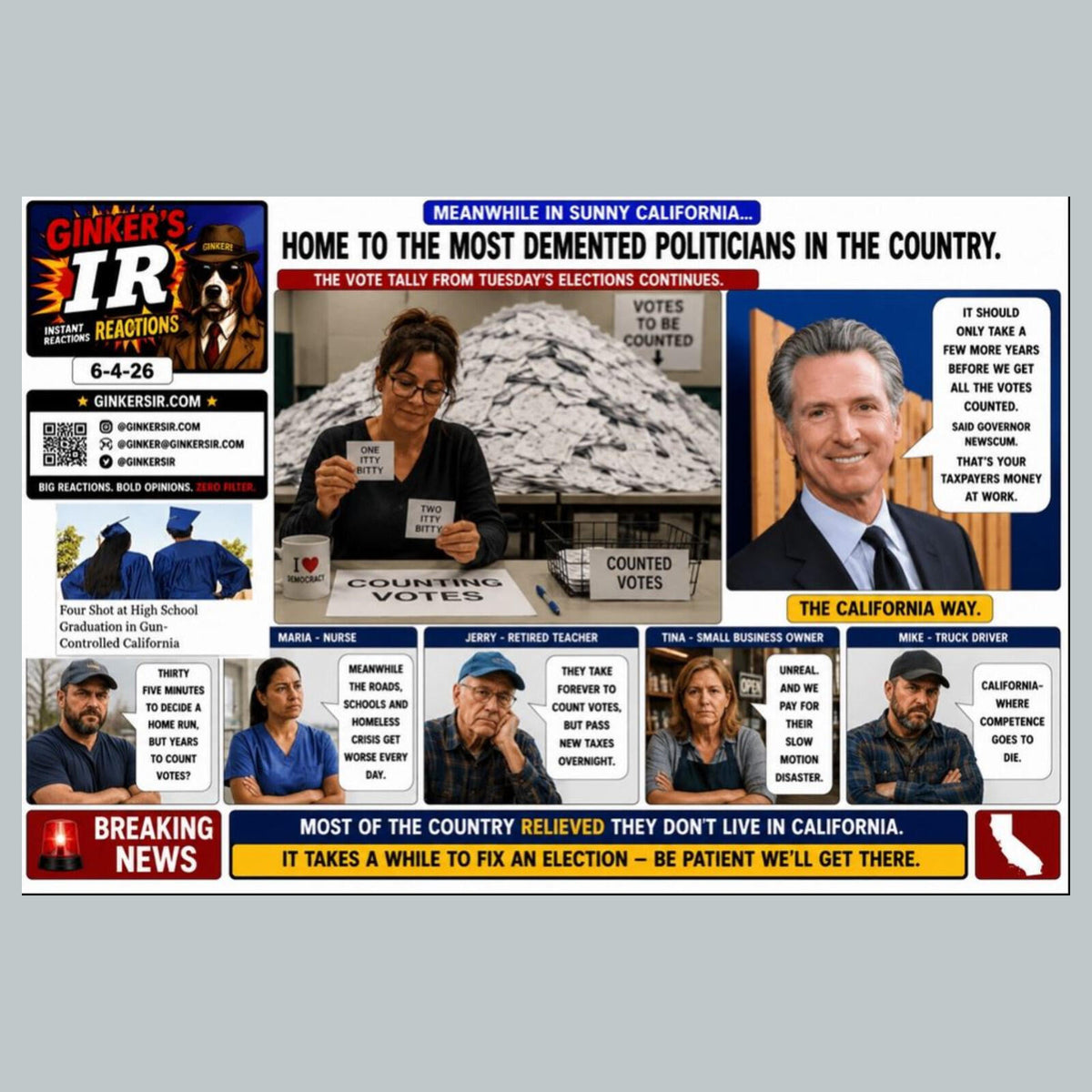 2790 The Caly Way. Steal, Cheat, and Lie 8X10 Print Ginker’s Instant Reactions