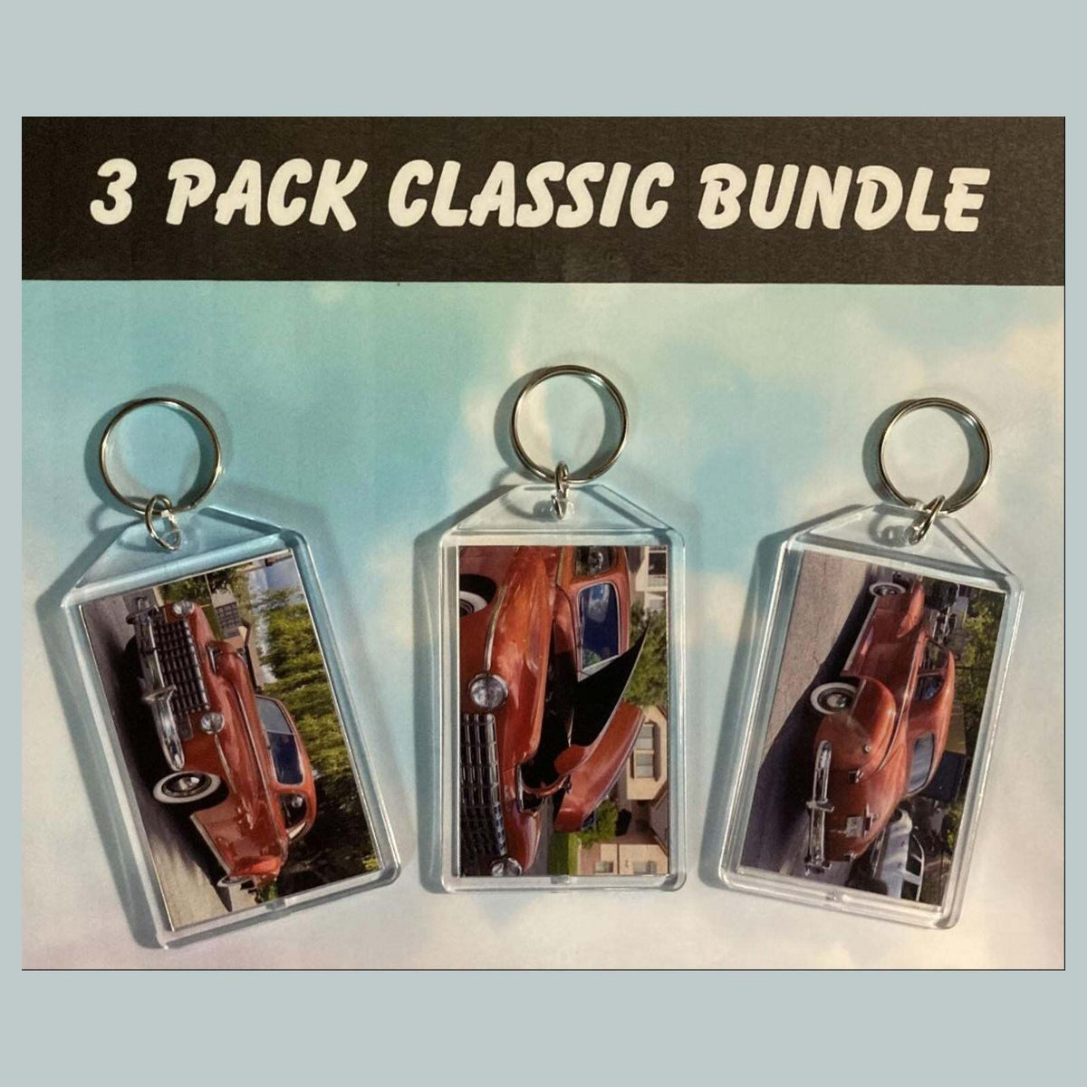 3568B Threefer Bundle 1946 Dodge D24 Club Coupe Acrylic Keychain