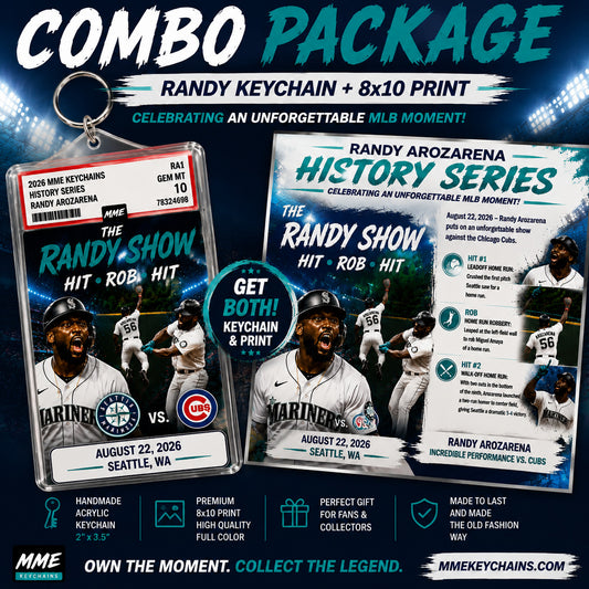 4169 Randy Arozarena Combo Package - Keychain + 8x10 Print