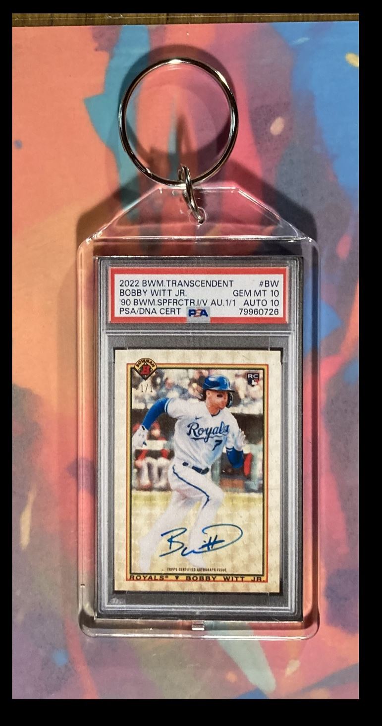 3006 Bobby Witt Jr 2022 Bowman Transcendent Auto SuperFractor Custom Keychain