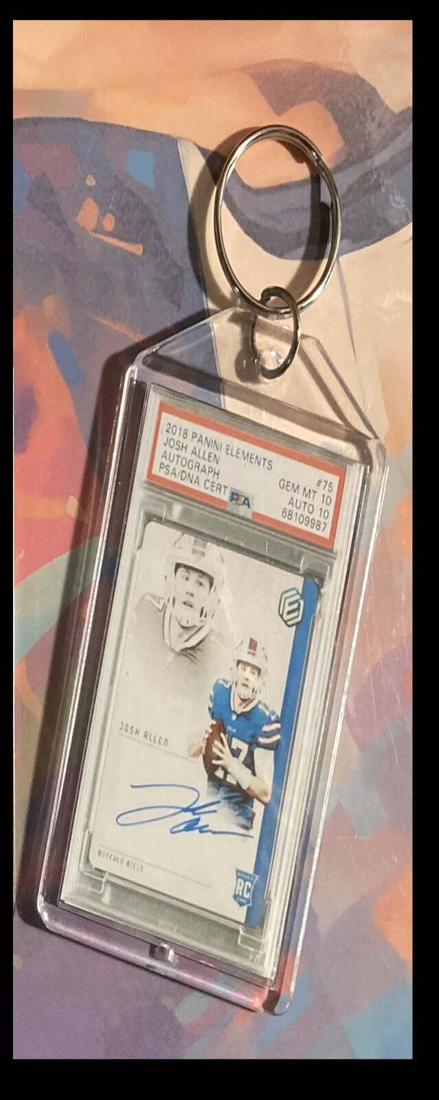 3225 Josh Allen 2018 Panini Elements Auto  Keychain