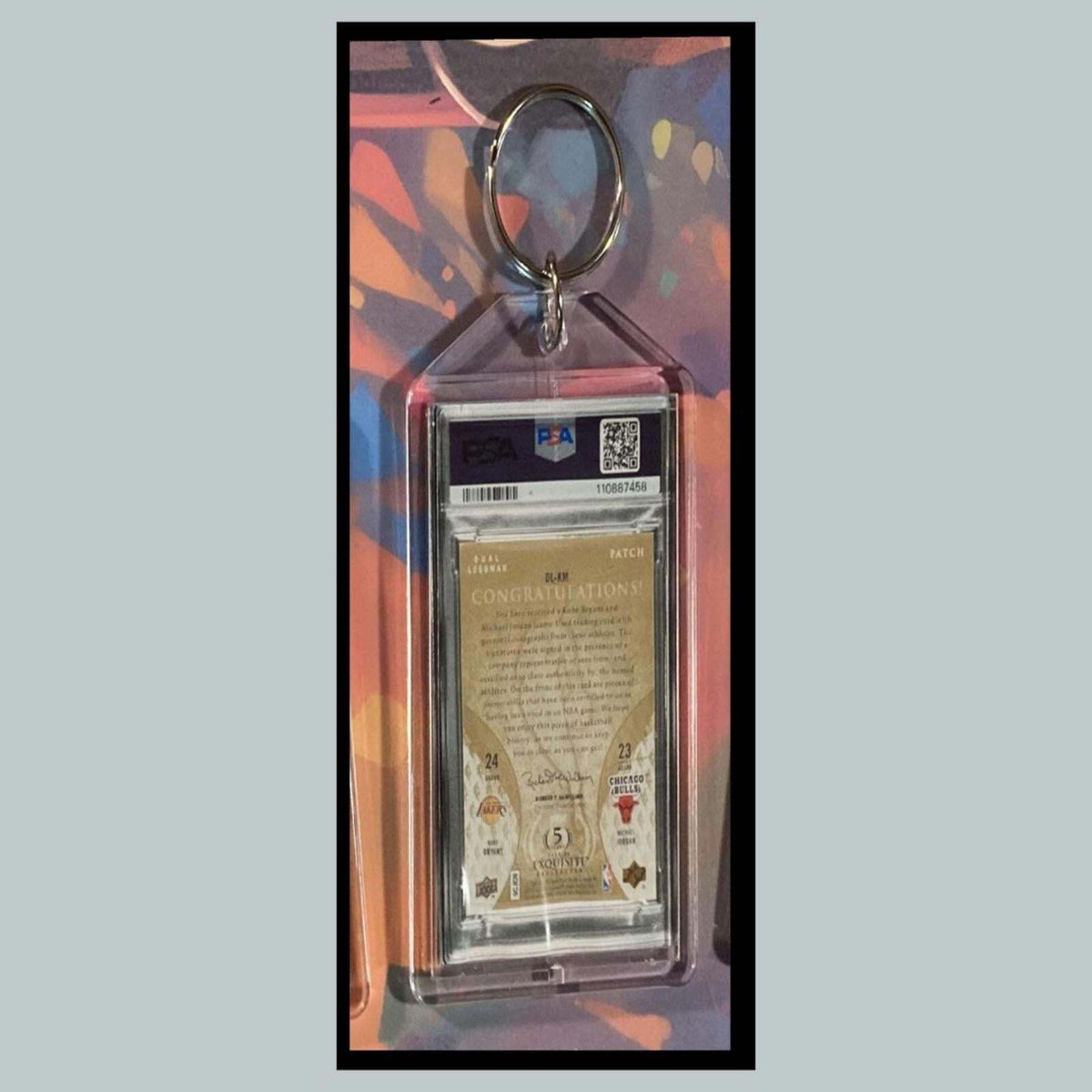 3389 Michael Jordan/Kobe Bryant 2007 UD Exquisite Dual Logoman Autos Keychain