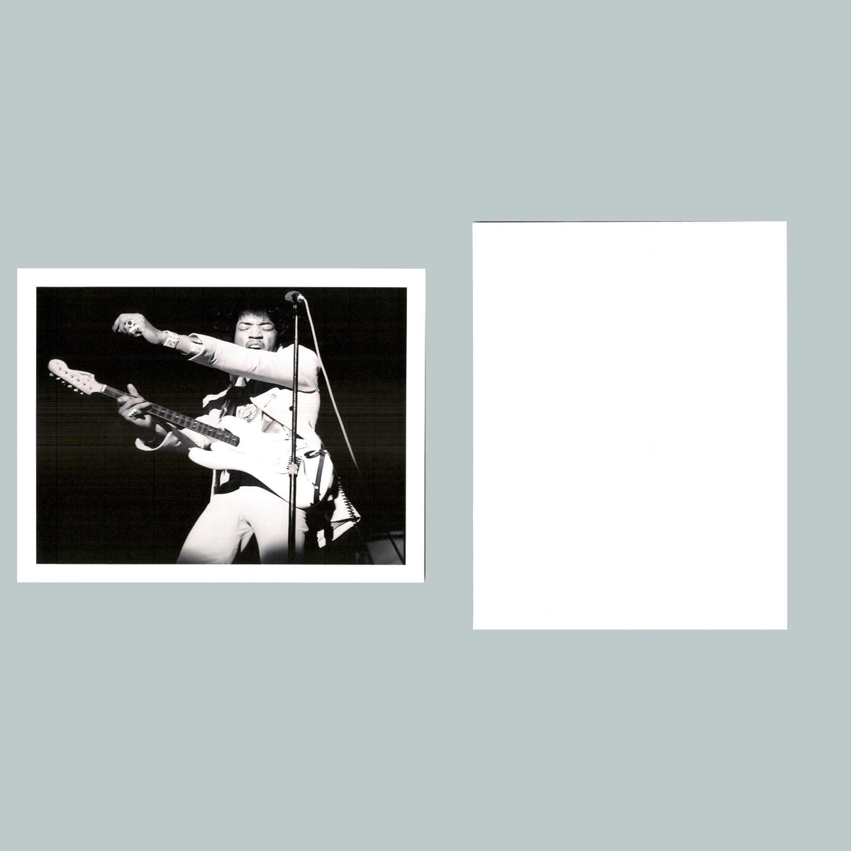 0122 P -8X10 Jimi Hendrix Playing White Outfit Glossy Photo Fast Shipping