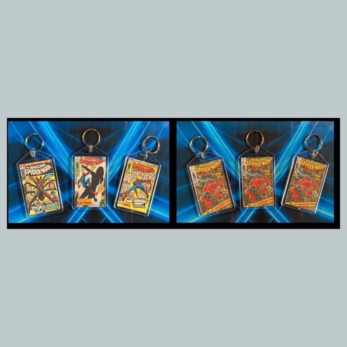 3402B Spider Man Classic  3 Pack Bundle -3 Diff Custom Novelty Keychains
