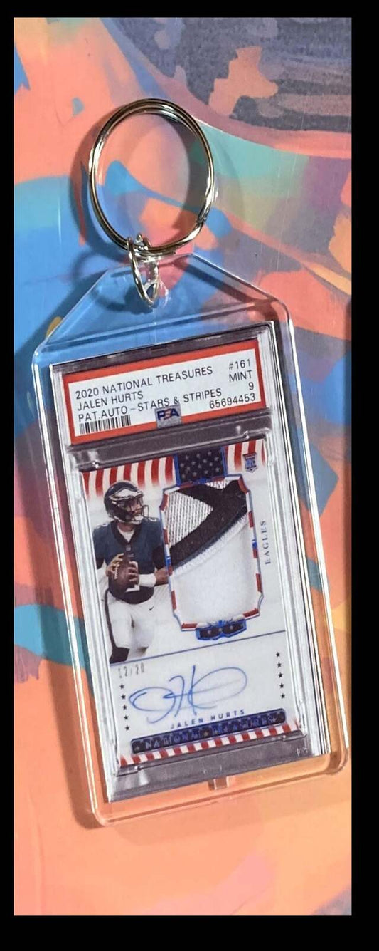 3107 Jalen Hurts 2020 Nat Treas Stars & Stripes Patch Auto Keychain