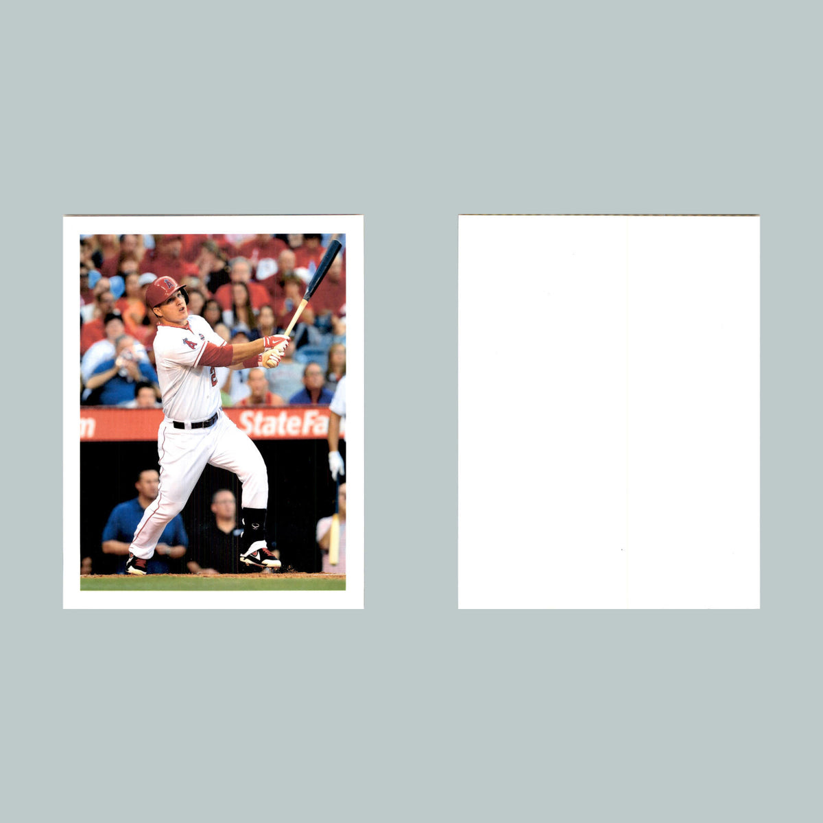 0036 P-8X10 Mike Trout Swinging Glossy Photo Fast-Secure Shipping BBL