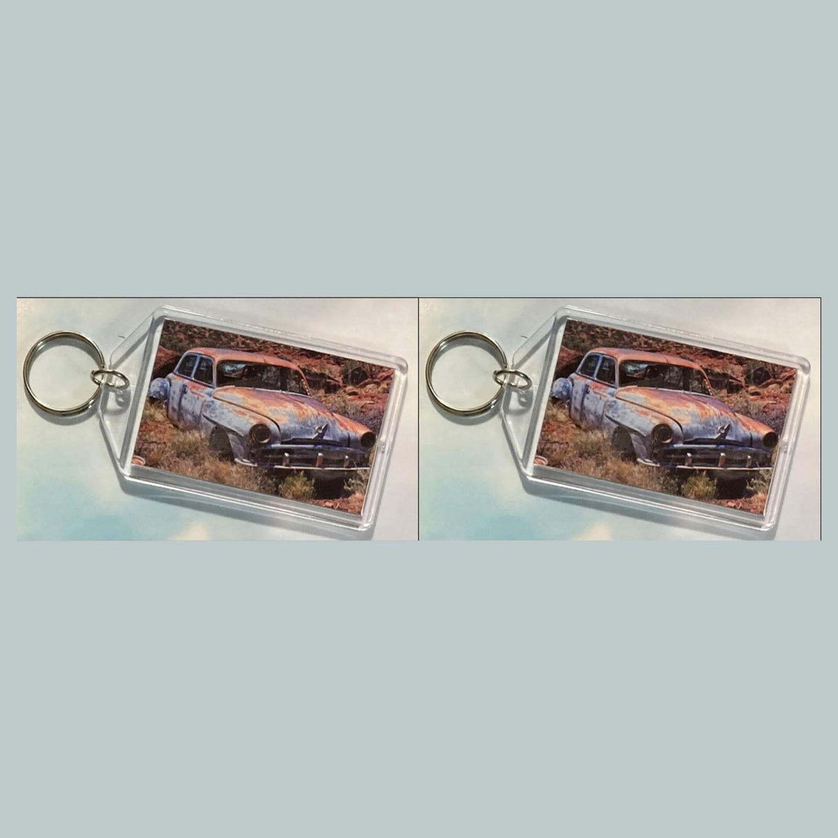3581 1951 Plymouth Cranbrook In Desert  Keychain | Vintage Automobile Keychain