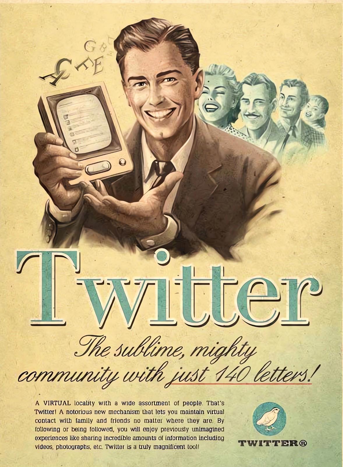 0712 P-8X10 Twitter Ad Glossy Photo Fast - Secure Shipping MS