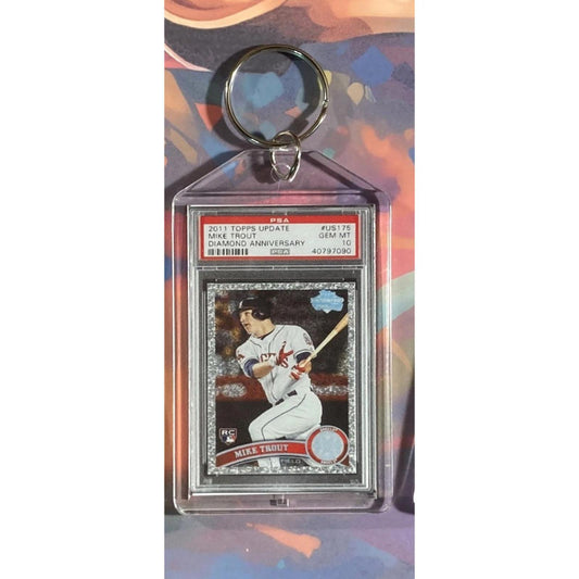 3172 Mike Trout 2011 Topps Update Diamond Anniversary Rookie Novelty Keychain