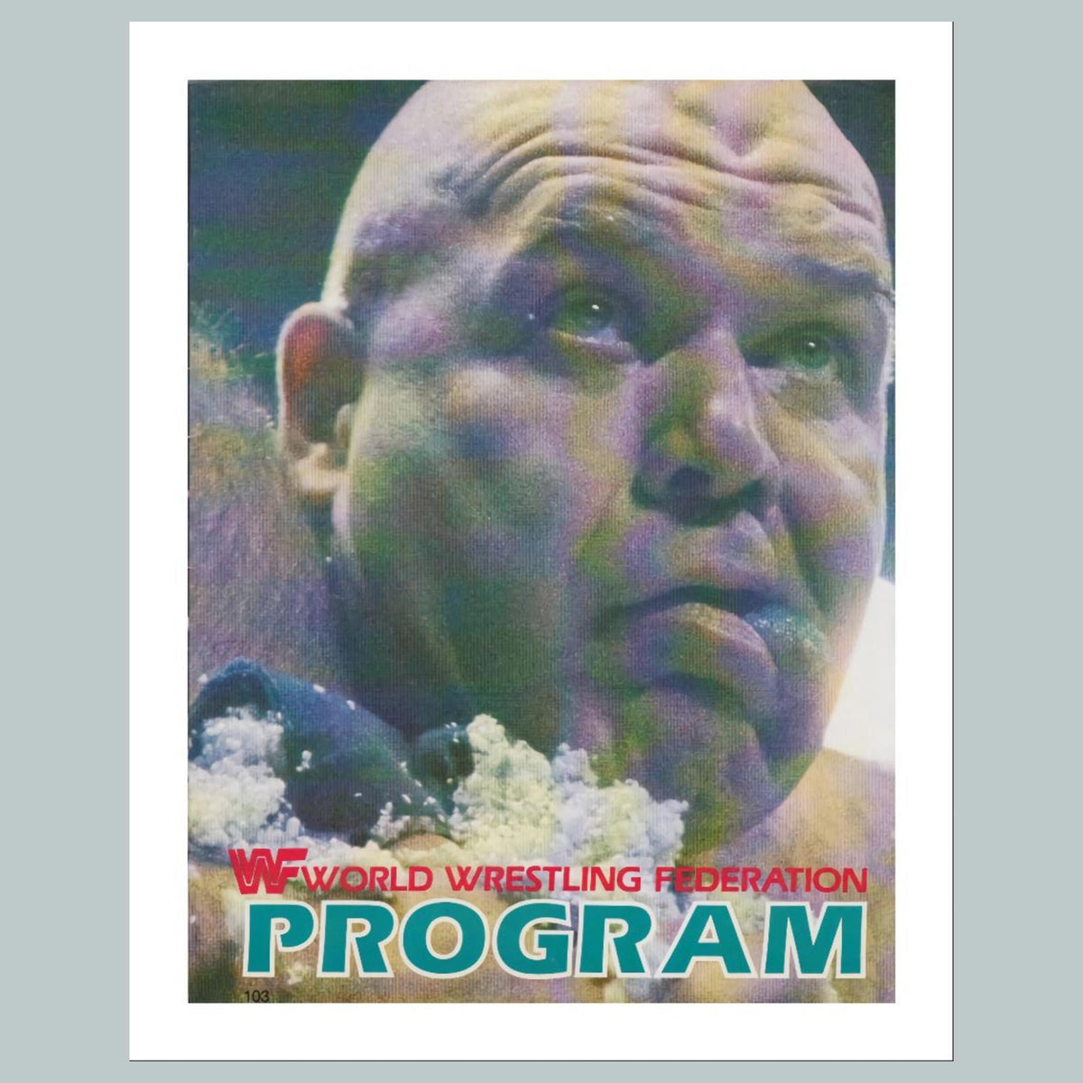 1525 WWF Program George The Animal Steele 8x10 Glossy Photo Fast-Secure Ship MS