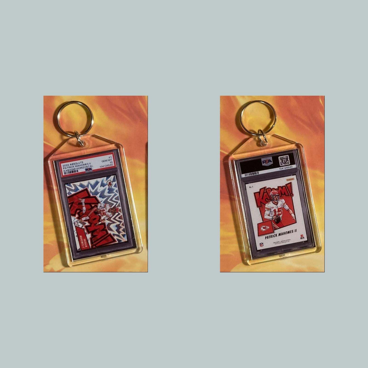 3620 Patrick Mahomes 2024 Panini Absolute Kaboom Custom Keychain
