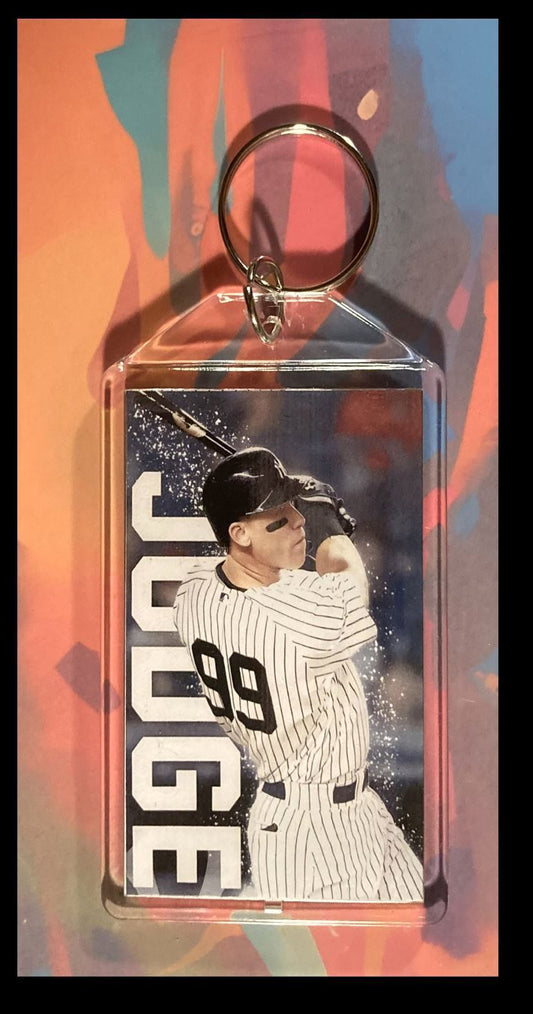 3360 Aaron Judge Rain Custom Hand Made Keychain-Makes A Great Gift