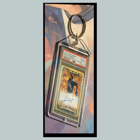 3405 Junior Caminero 2024  Chrome Radiating Rookies Auto Novelty Keychain