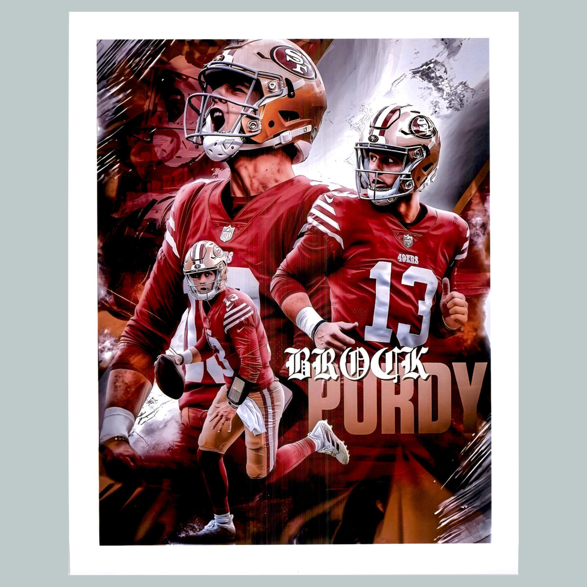 0512 8X10 Brock Purdy Montage Glossy Photo Fast-Secure Shipping FBL