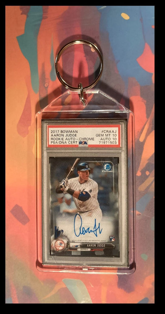 2967 Aaron Judge 2017 Bowman Chrome Auto Rookie  Keychain-Great Gift