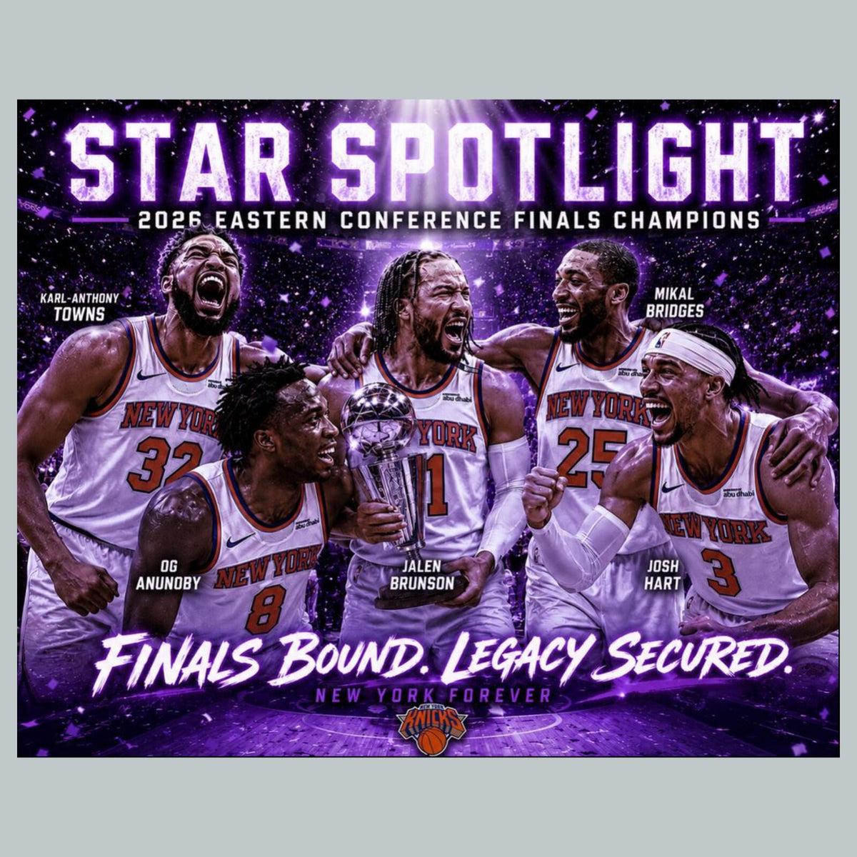2723 Knicks Finals Bound Purple Ice Edition  /25 8x10 Zoom Art Giclée Print BKL