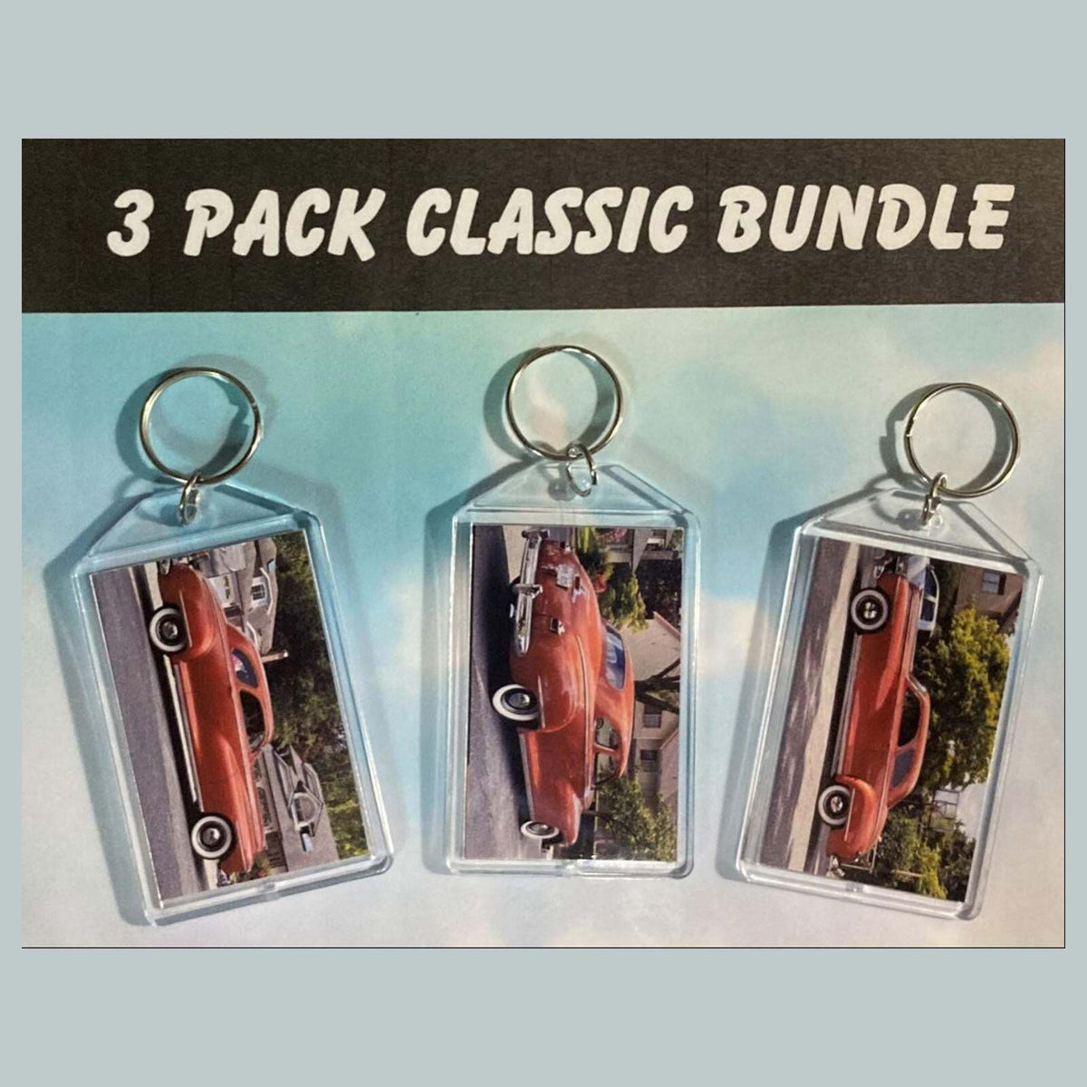 3566B Threefer Bundle 1946 Dodge D24 Club Coupe Acrylic Keychain | Vintage
