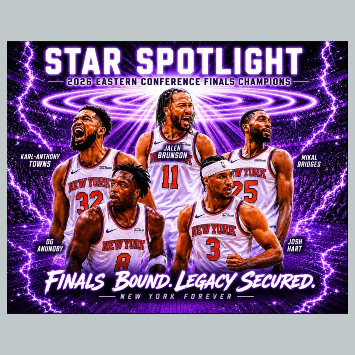 2729 Knicks Spotlight Purple Ice Edition  /25 8x10 Zoom Art Giclée Print BKL