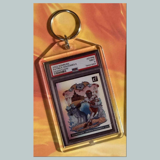3607 Patrick Mahomes 2022 Panini Donruss Downtown Custom Keychain