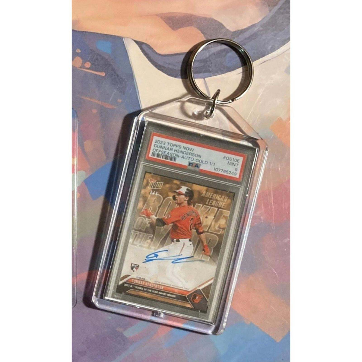 3206 Gunnar Henderson 2023 Topps Now Offseason Gold Auto Custom Novelty Keychain