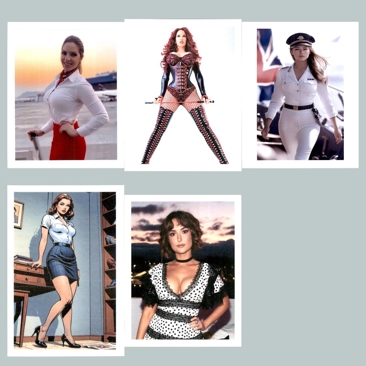 1394B Fiver Bundle 8X10 Glossy Photos Pinups -A Great Gift MS