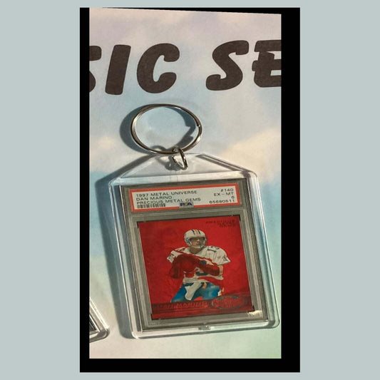 3478 Dan Marino 1997 Metal Universe Precious Metal Gems Custom Made Keychain