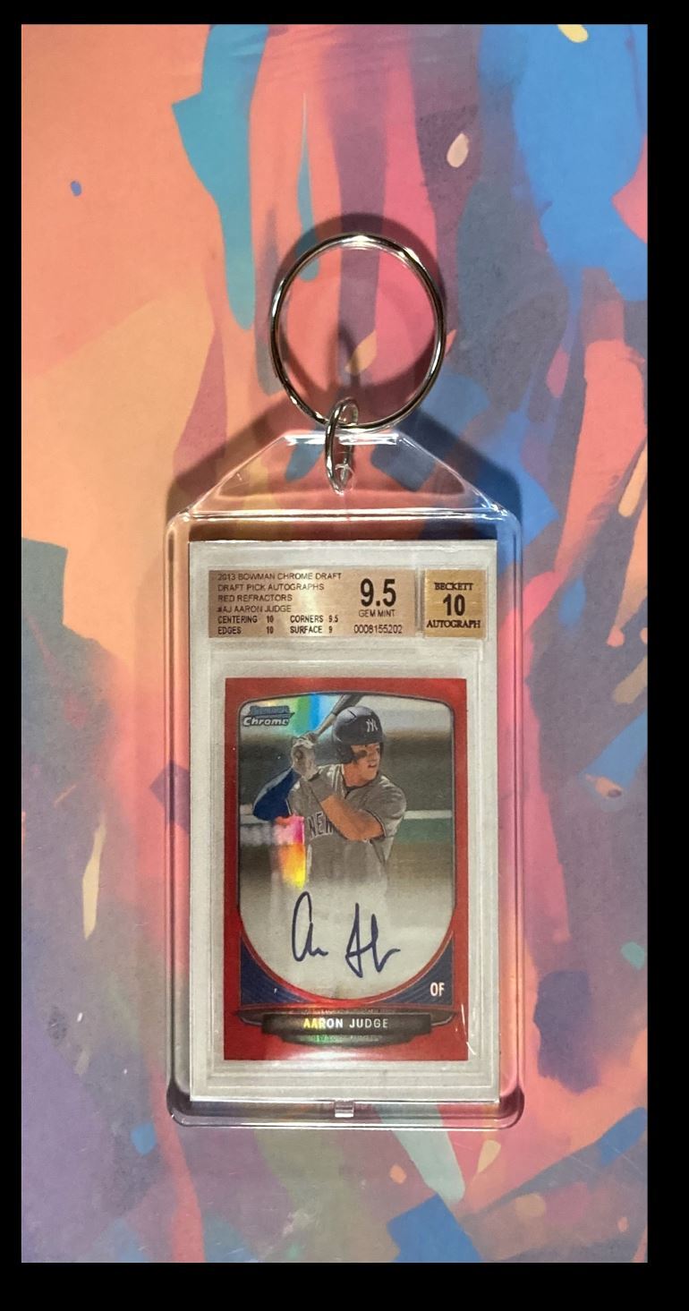 3046 Aaron Judge 2013 Bowman Chrome Auto Custom Keychain Great Gift
