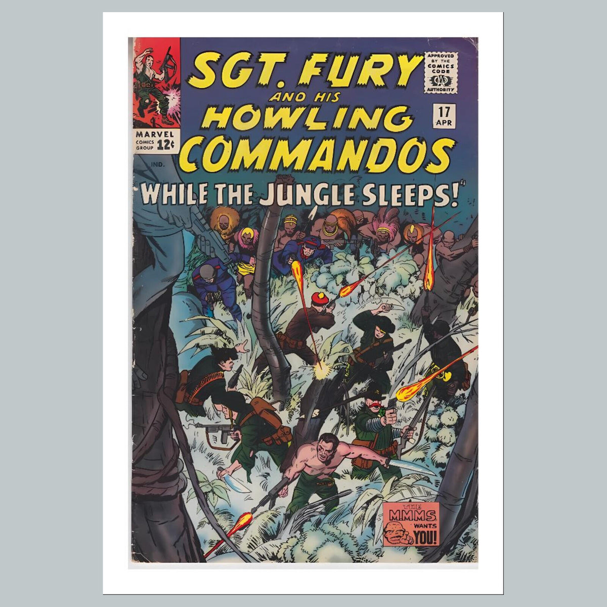 2386 Sgt Fury 8x10 Glossy Photo Comic Book Cover Fast-Secure Shipping