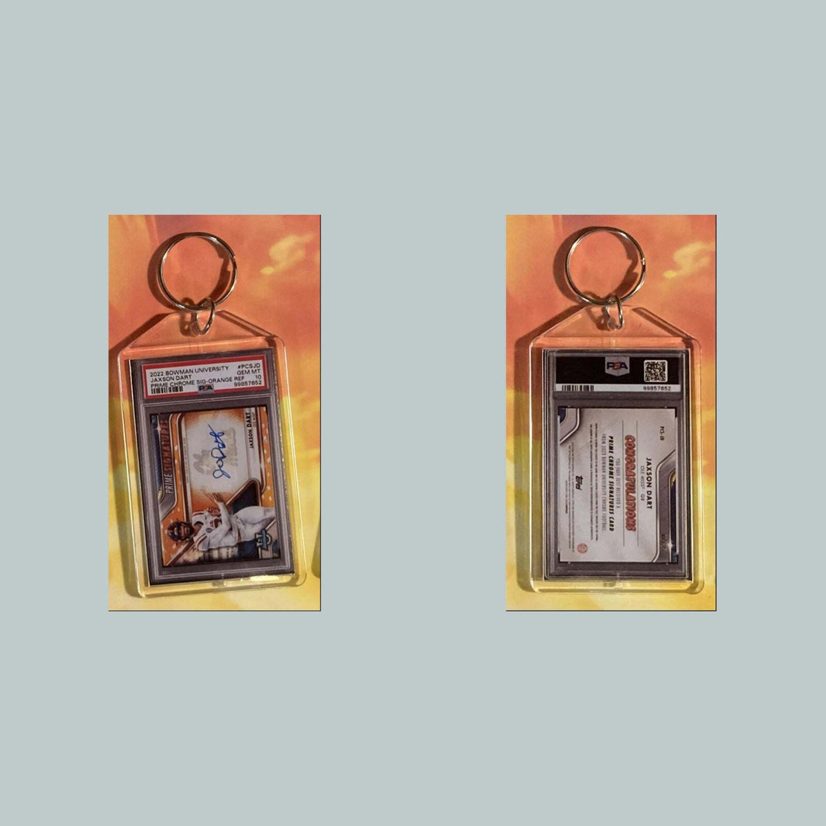 3531 Jaxson Dart 2022 U Chrome Orange Auto Custom Keychain Great Gift