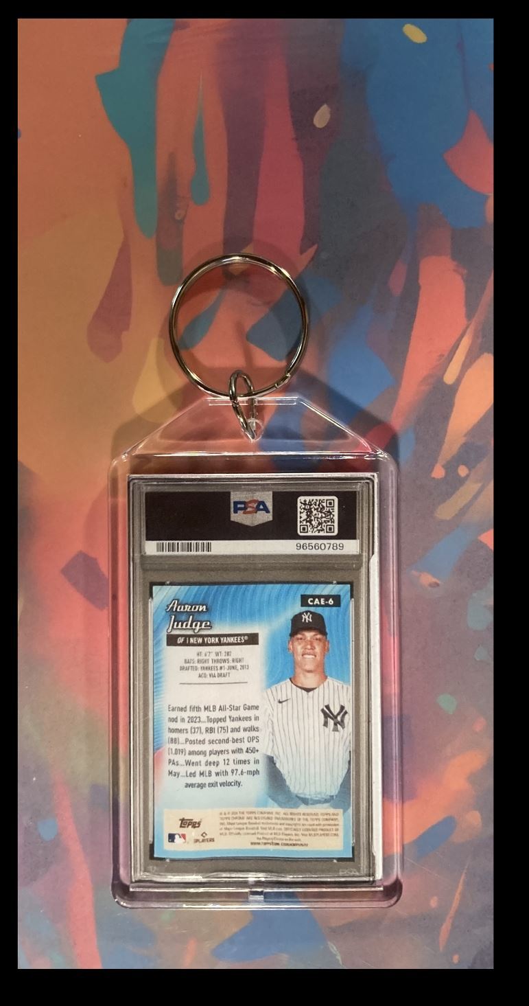 3055 Aaron Judge 2024 Topps Chrome All Etch Custom Keychain-Gift