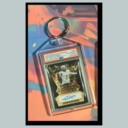 3421 Shedeur Sanders 2024 Press Pass Premium Gold Auto Custom Novelty Keychain